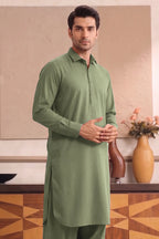 Yameen - Men’s Unstitched Cotton Fabric (Olive Green)