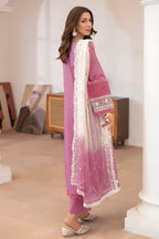 Aqua By Johra - 3PC Unstitched Embroidered Lawn Suit (Pink)