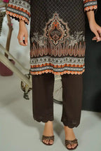 Mehrun by KBC Fashion Unstitched 3-Piece Lawn Collection (Charcoal Brown)