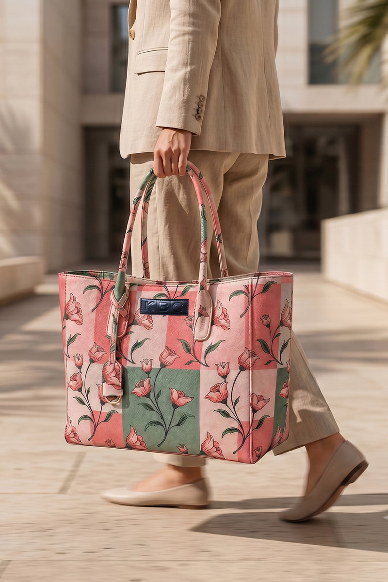 KBC - Canvas Handbags (Pink and Mint Green)