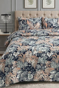 Premium Cotton Bedsheet Set King Size with Pillow Covers (Midnight Navy)