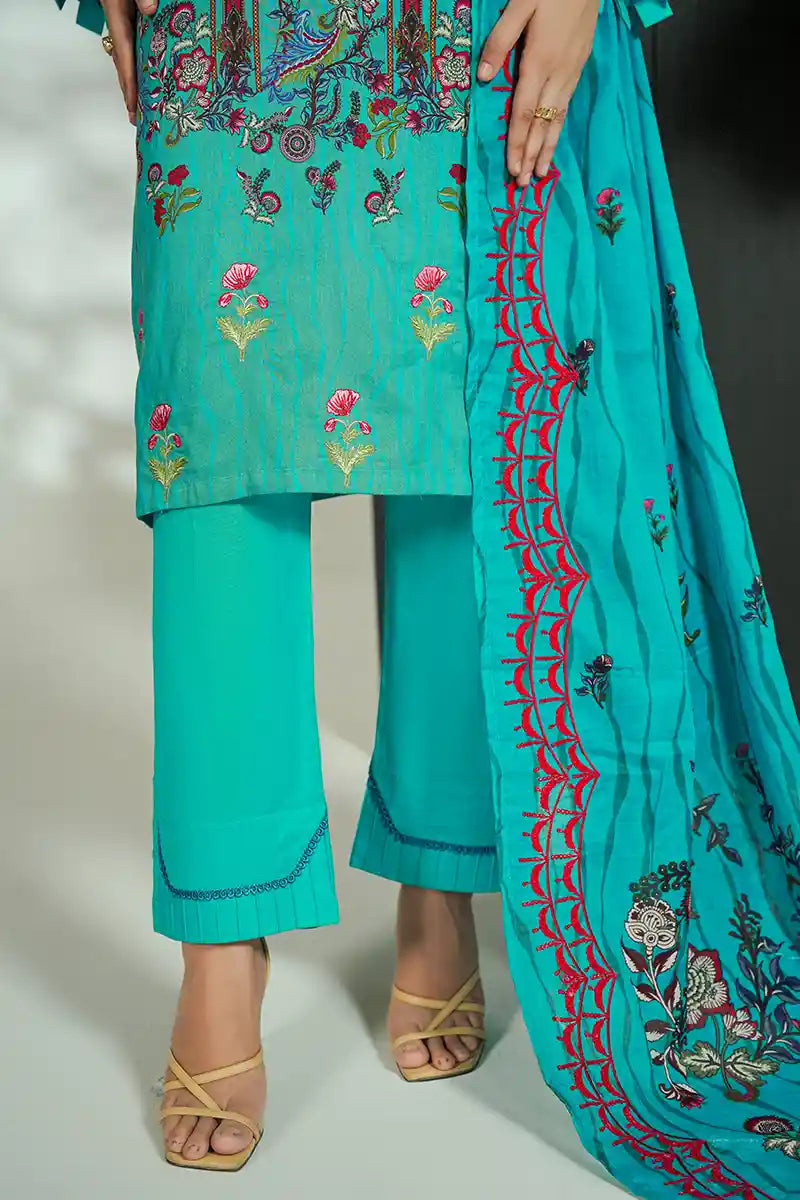 Mehrun by KBC Fashion Unstitched 3-Piece Lawn Collection (Sea Green)