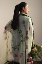 COCO By Zara Shahjahan - 3-Piece Unstitched Printed Lawn Suit (Black & Hot Pink)