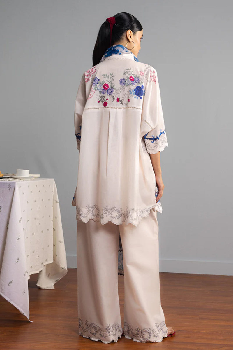 COCO By Zara Shahjahan - 3-Piece Unstitched Printed Lawn Suit (Pale Blush)