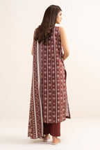 Khaadi – Summer Series 3 Piece Unstitched Printed Lawn Suit (Rust Brown)