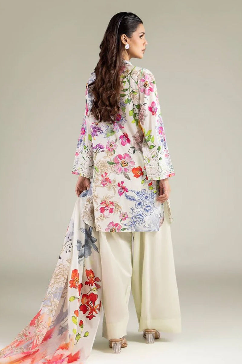 Khaadi – 3 Piece Unstitched Premium Embroidered Digital Printed Lawn Suit (Pastel Green)