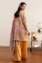 COCO By Zara Shahjahan - 3-Piece Unstitched Printed Lawn Suit (Chunri Gold)
