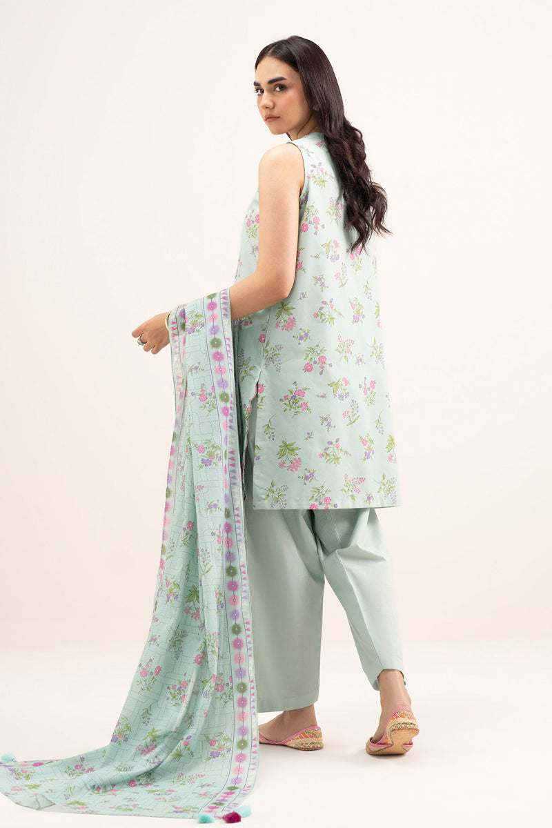 Elahéh By Maria B - 3PC Unstitched Digital Printed Lawn Suit (Ice Blue)