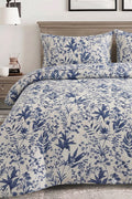 Premium Cotton Bedsheet Set King Size with Pillow Covers (Classic Navy Blue)