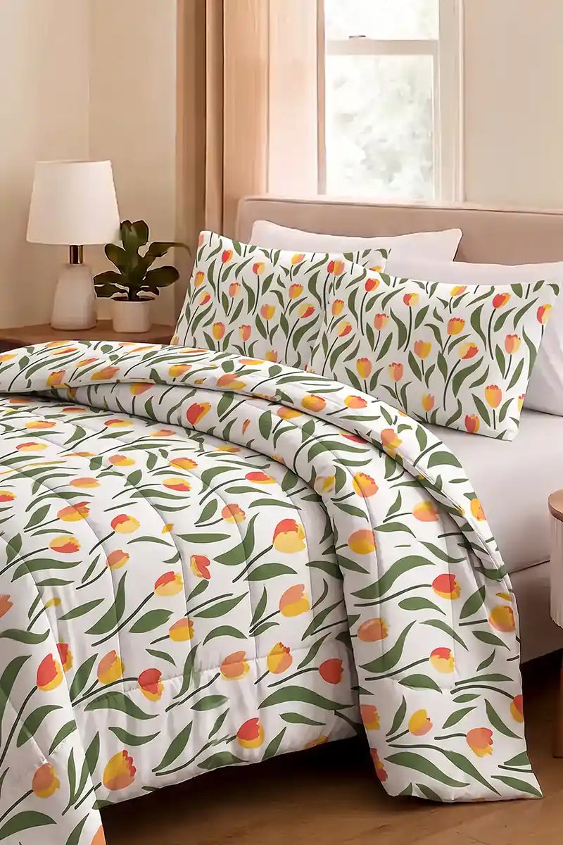 Premium Double Bed Comforter – Comfort & All-Season Warmth (Olive Green)