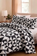 Premium Printed 200 GSM Single Comforter (Crisp Pure White & Deep Jet Black)