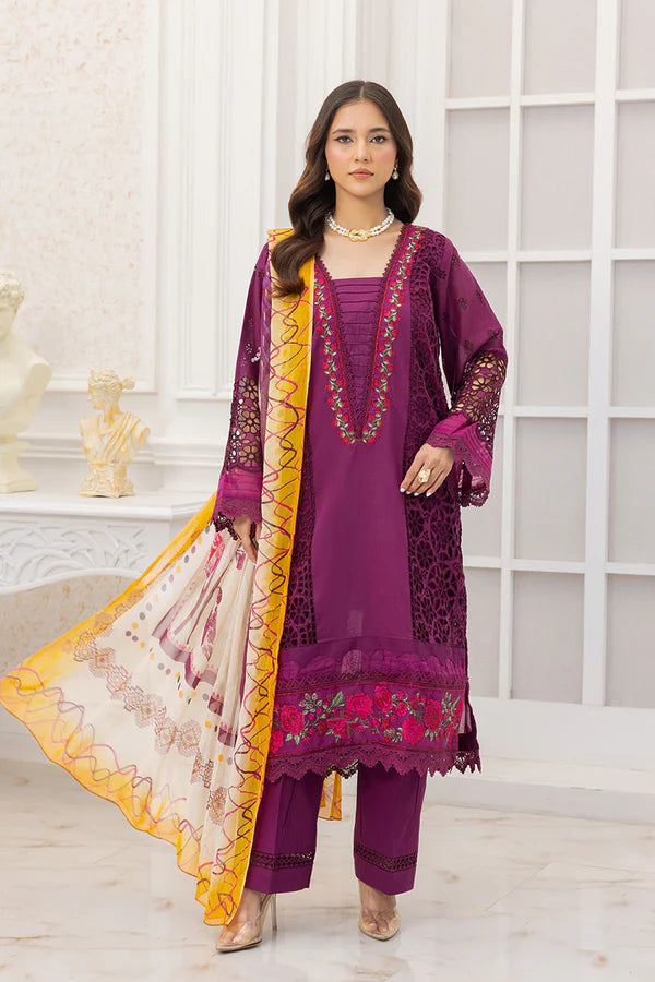 Shazma by Johra - Unstitched 4-Piece Embroidered + Chikan Kari Lawn