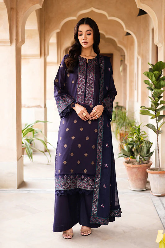 Saroj by Johra – Embroidered Chiffon Collection (3 Piece Unstitched)