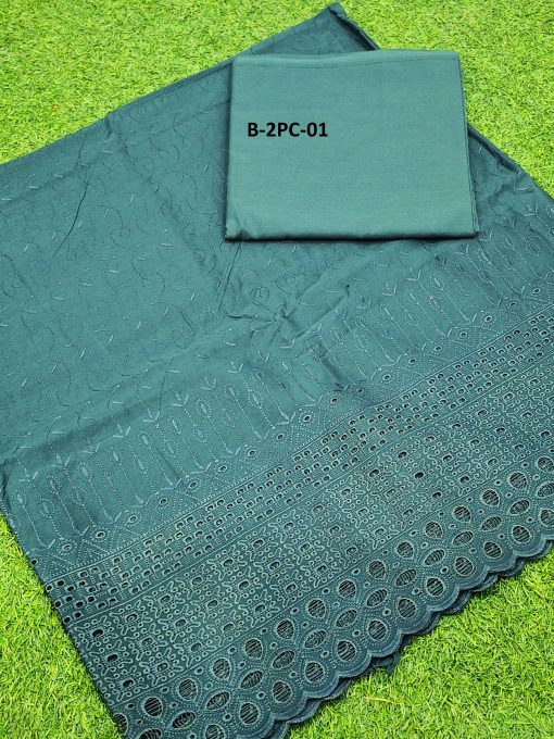 BAREEZA 2PC LAWN CHIKENKARI SHIRT/TROUSER