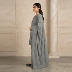 Faiqa By Bareeze Embroidery – Unstitched 3 Piece Suit (Mid Gray)