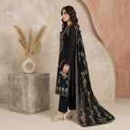 Afsha By Bareeze Fashion Embroidery – Unstitched 3 Piece Suit (Cocoa Black)