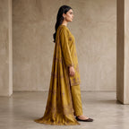 Faiqa By Bareeze Embroidery – Unstitched 3 Piece Suit (Luxor Gold)