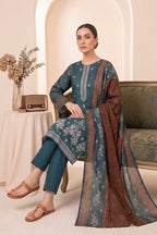 Rimal Vol 87 Embroidery Unstitched 3-Piece Lawn Suit (Ocean Blue)