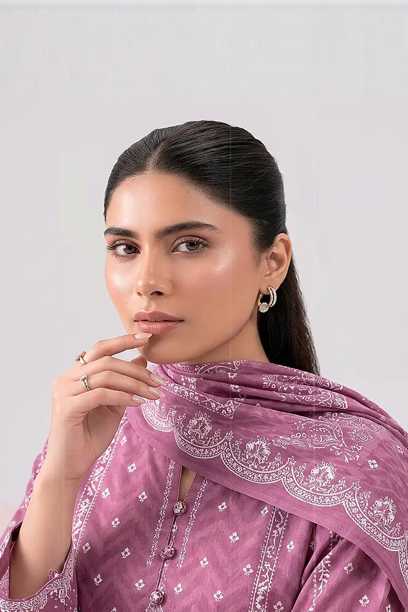 Nisha by Nishat Unstitched 3-Piece Lawn Collection (Light Purple)