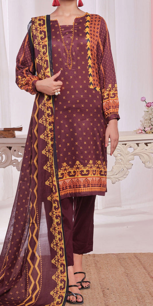 Arish by Anchal – 3 Piece Digital Lawn Printed Suit