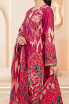 Aryana By KBC Fashion - 3PC Unstitched Printed Lawn Suit (Dark Pink)