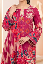 Aryana By KBC Fashion - 3PC Unstitched Printed Lawn Suit (Dark Pink)