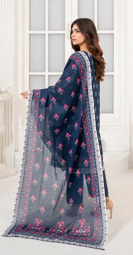 SARA – Unstitched Printed Lawn 3-Piece Suit