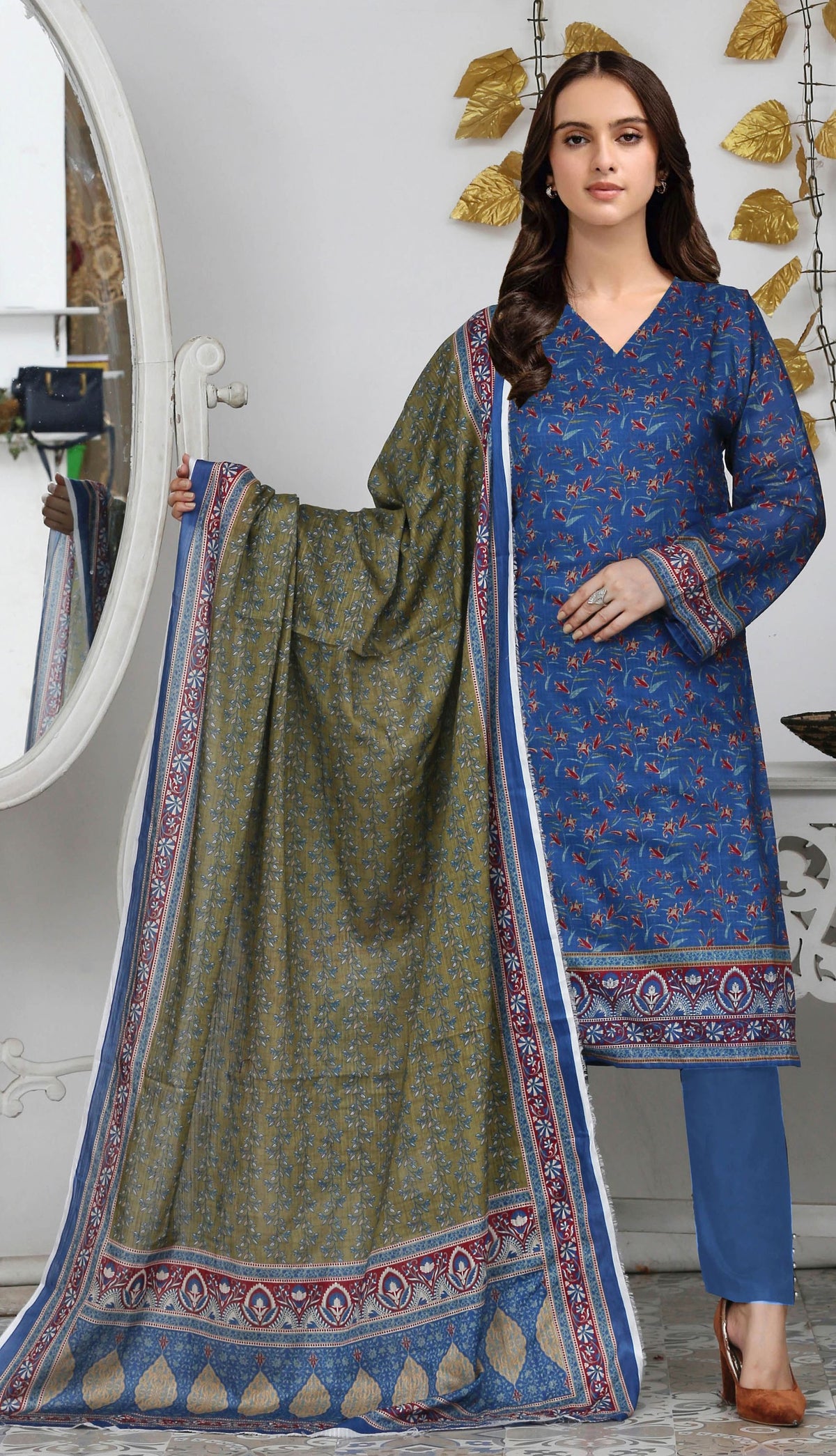 USMAN KASHIF MAHIR DORIA – 3 Piece Unstitched Lawn Suit – CHP-51
