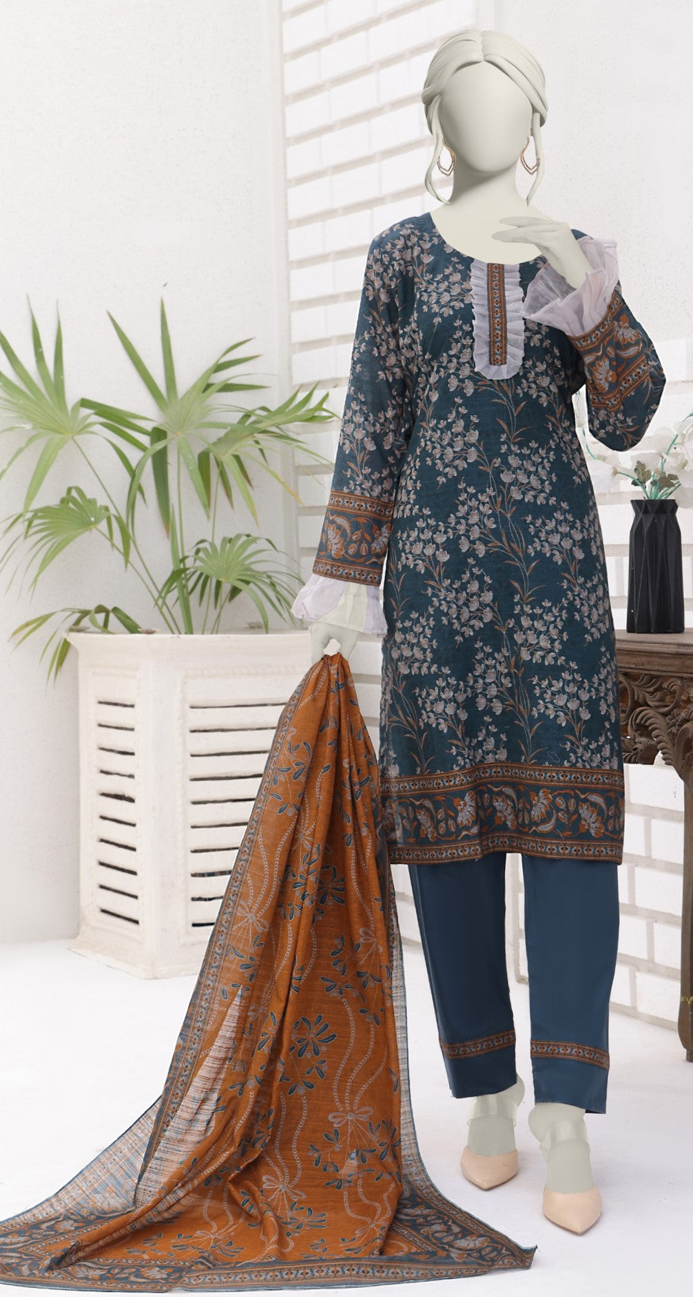 ALMEERAH - DORA-3 Piece Unstitched Lawn