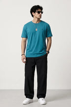 Polo Round Neck Dri-Fit T-Shirt - Teal Blue