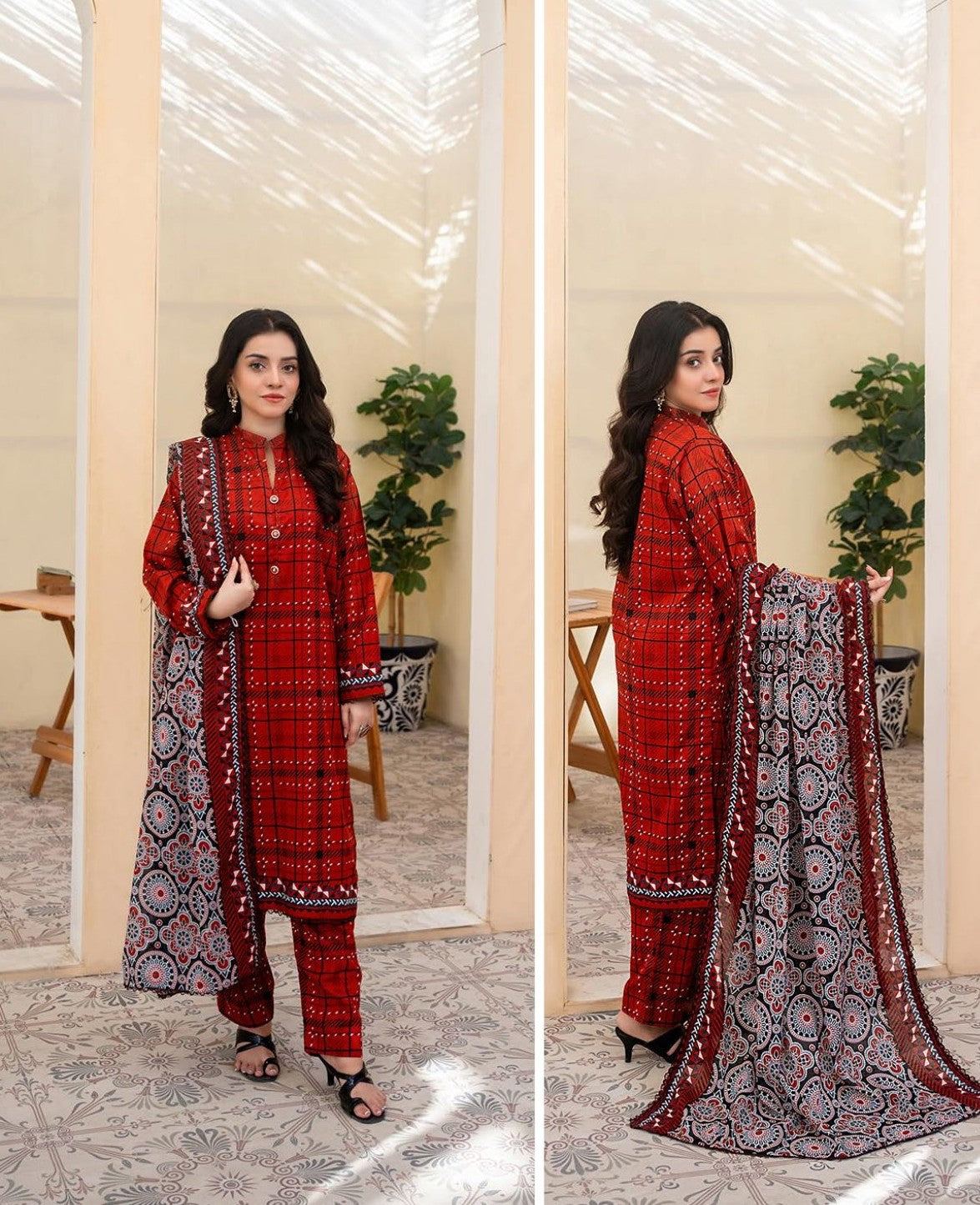 ZESH - Unstitched Same Print 3 Piece Lawn