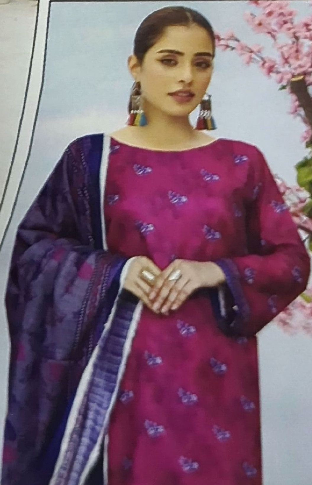USMAN KASHIF MAHIR DORIA – 3 Piece Unstitched Lawn Suit – CHP-55
