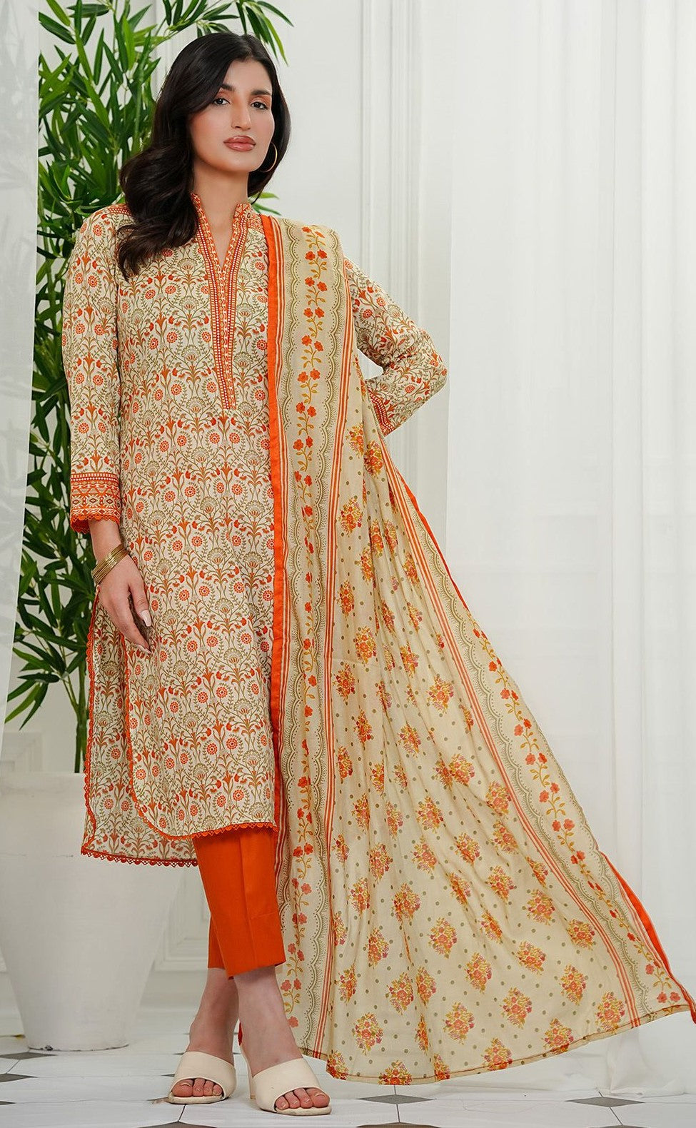 KAYSERIA – HUSN-3 Piece Unstitched Lawn Suit