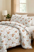 Premium Printed 200 GSM Comforter (Warm Brown Capybara)