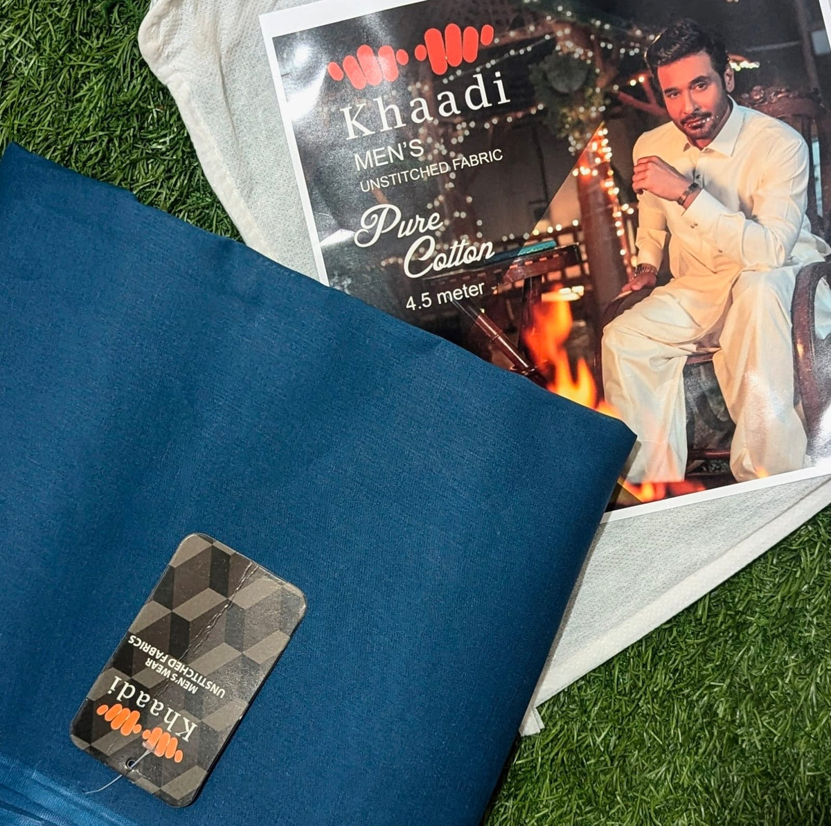 Khaadi Men's Unstitched Suit Fabric – Pure Cotton