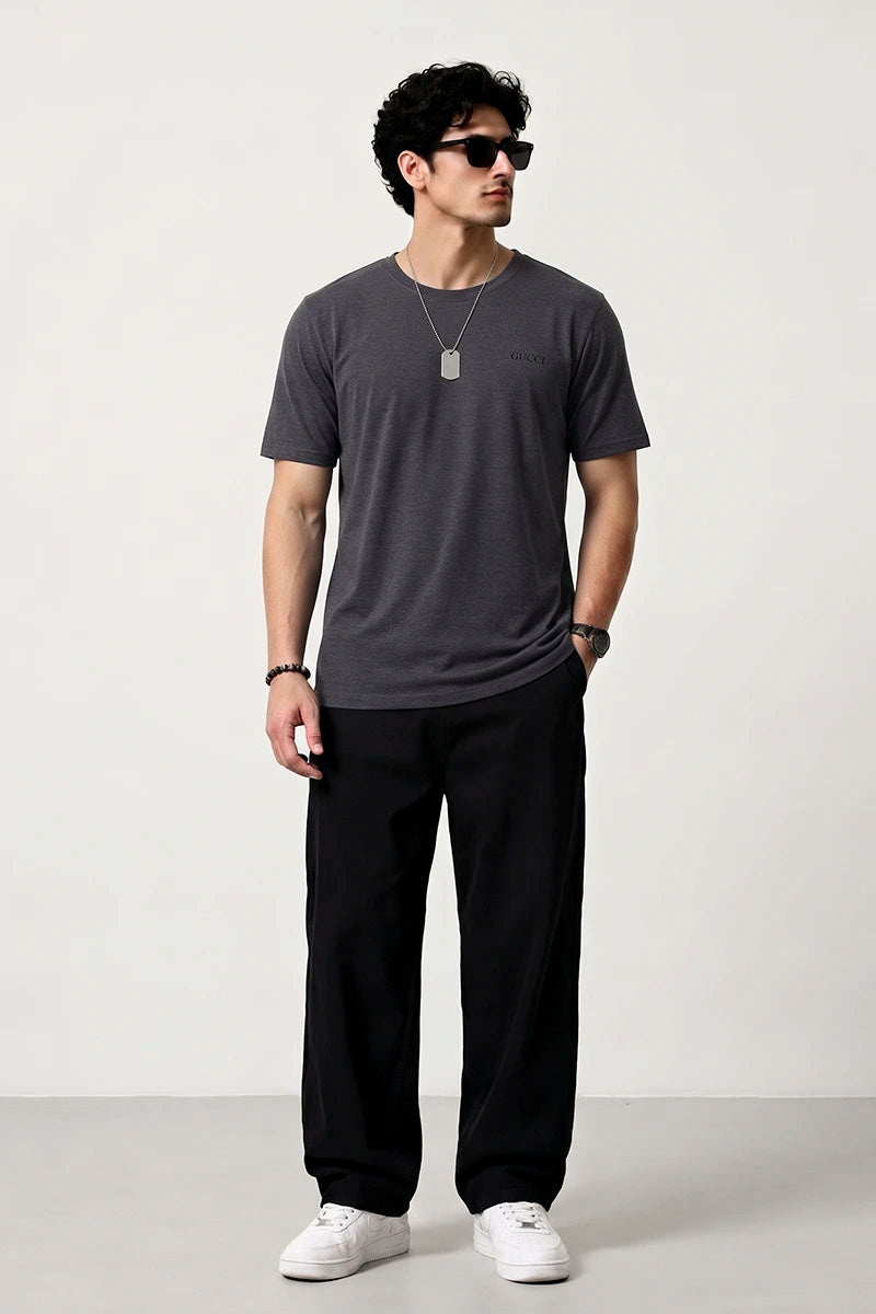 Gucci Round Neck Dri-Fit T-Shirt - Dark Grey