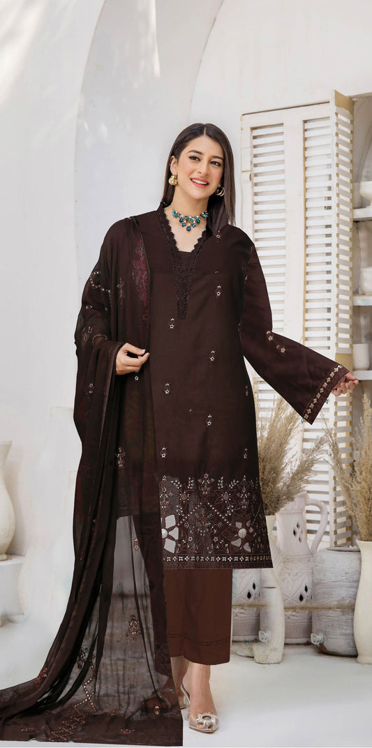 Usman Kashif – Nora (Vol-1518 &1519) Embroidered 3-Piece Lawn