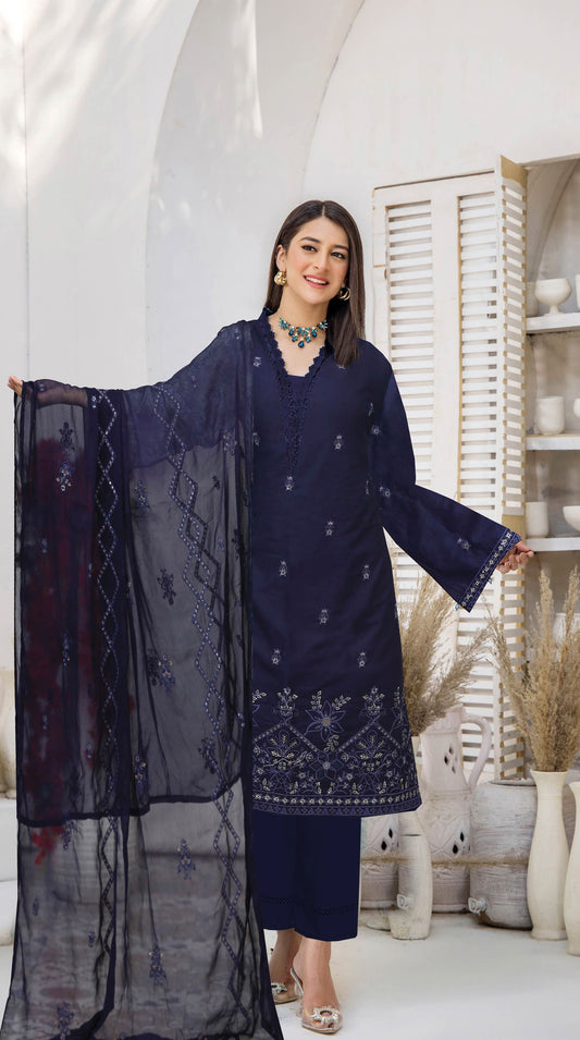 Usman Kashif – Nora (Vol-1518 &1519) Embroidered 3-Piece Lawn