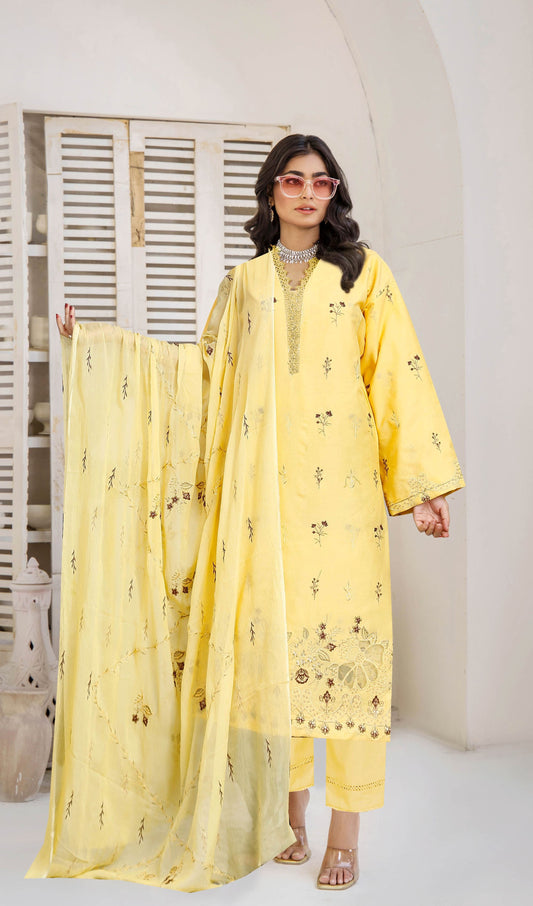 Usman Kashif – Nora (Vol-1518 &1519) Embroidered 3-Piece Lawn