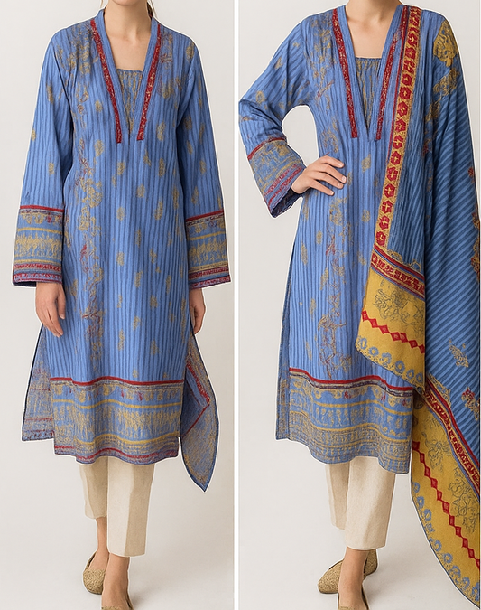 Khaadi 2-Piece Lawn Suit (Shirt + Dupatta)