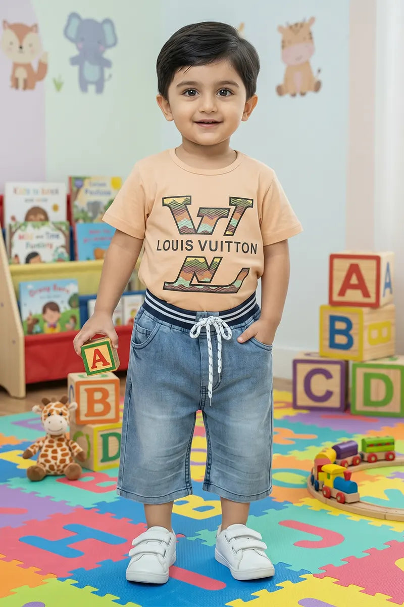 Kids Summer Suit – Soft, Stylish & Made for Play - Peach