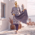 Safina Pop (Vol-02) by A One Textile - 3PC Unstitched Printed Lawn Suit (Lavender)