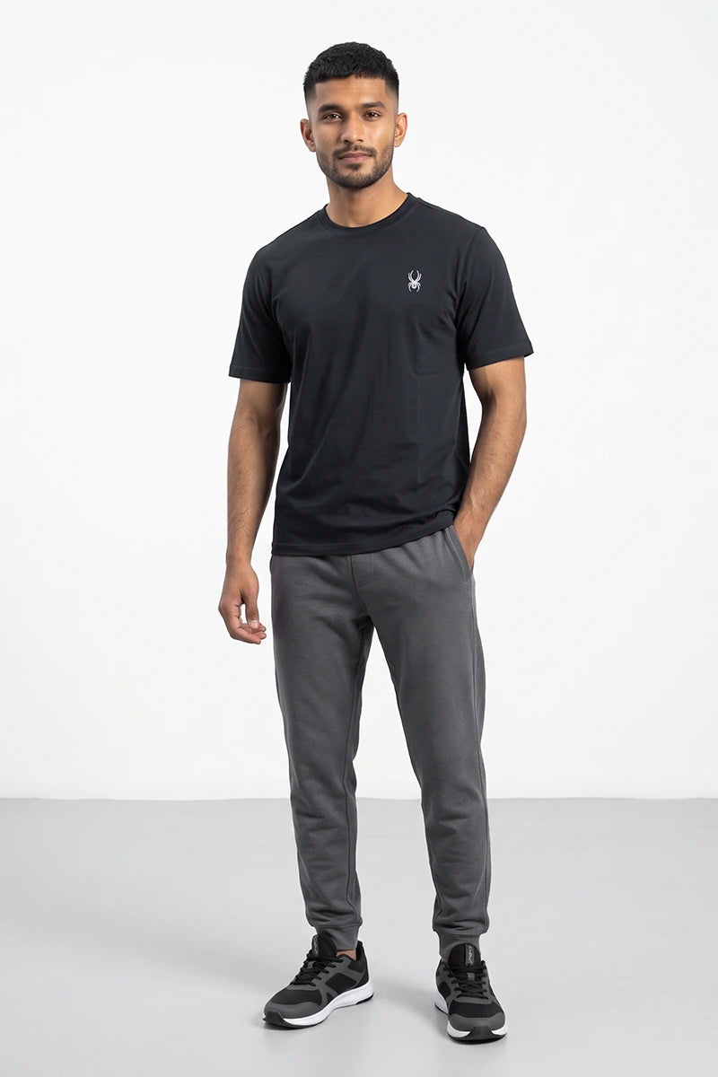 Spyder Men’s Crew Neck Printed T-Shirt – Black