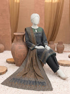 Bellissima By Aleemrah -3PC-Lawn Unstitch (Charcoal)