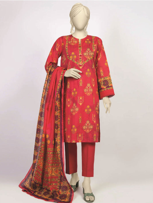 Mtj – 3 Piece Premium Lawn Unstitched Suit