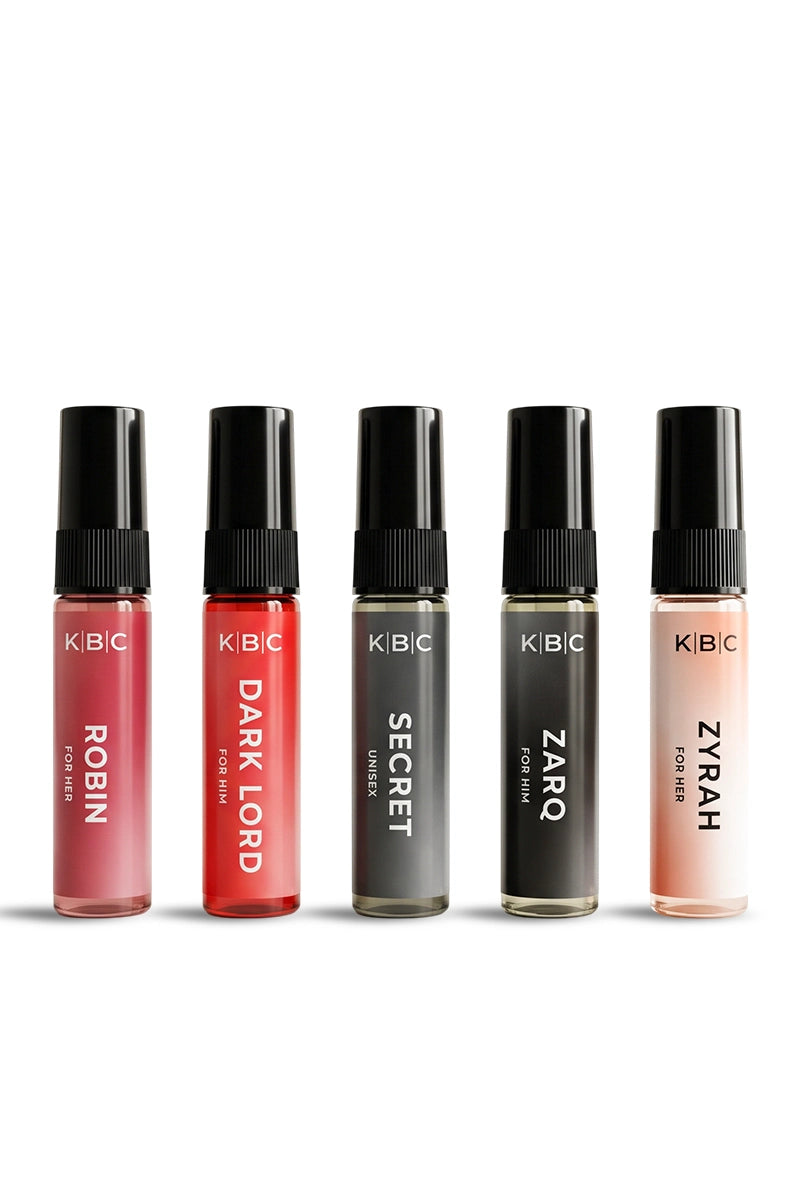 KBC Fashion Perfume Tester Set – 5 Fragrances for Men & Women