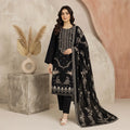 Afsha By Bareeze Fashion Embroidery – Unstitched 3 Piece Suit (Cocoa Black)