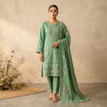 Afsha By Bareeze Fashion Embroidery – Unstitched 3 Piece Suit (Limed Ash)