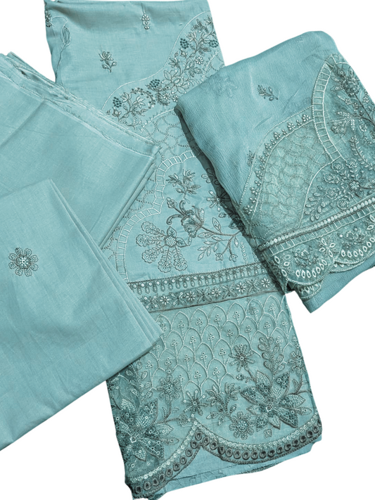Uzma – Breeza Izel | 3-Piece Embroidered Unstitched Suit