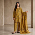 Faiqa By Bareeze Embroidery – Unstitched 3 Piece Suit (Luxor Gold)